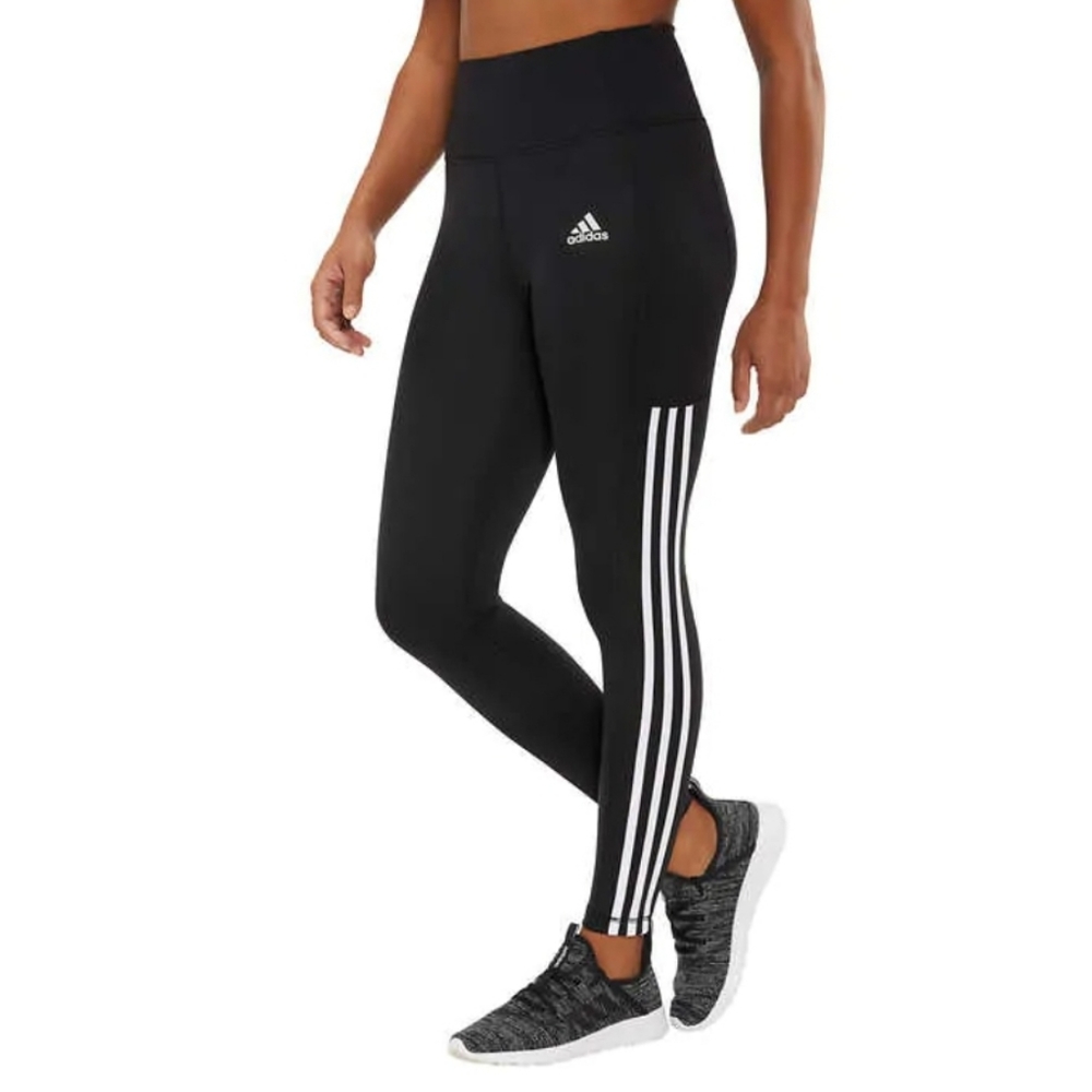 Adidas Ladies High-Waisted 7/8 3-Stripe Leggings